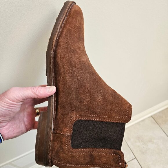 HS Trask Men's Leather Chelsea Boots, Brown, Sz 13 - Picture 12 of 16